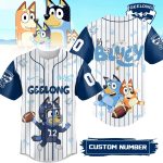 Custom Bluey Baseball Jersey - Geelong Cats Theme, Add Your Number!