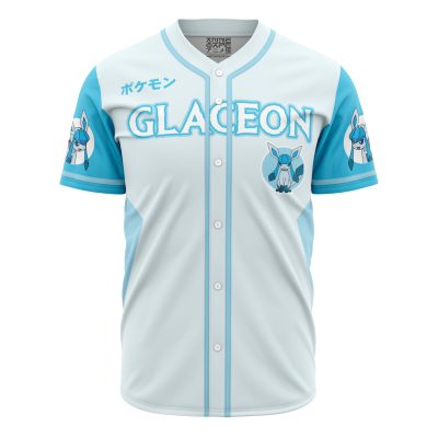 Glaceon Anime Baseball Jersey - Cool Blue Design For Fans - Unisex S-Xl