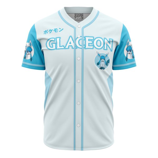 Glaceon Anime Baseball Jersey - Cool Blue Design For Fans - Unisex S-Xl