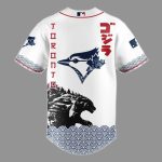 Limited Edition Godzilla X Blue Jays Jersey - Official Mlb Apparel For Fans