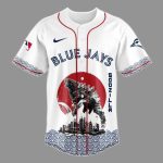 Limited Edition Godzilla X Blue Jays Jersey - Official Mlb Apparel For Fans