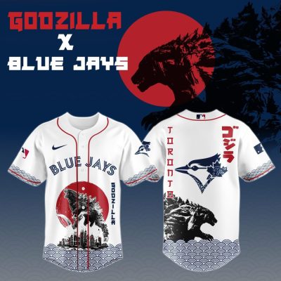 Limited Edition Godzilla X Blue Jays Jersey - Official Mlb Apparel For Fans