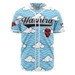 Anime-Inspired Blue Cloud Baseball Jersey – Unique Design & Comfortable Fit