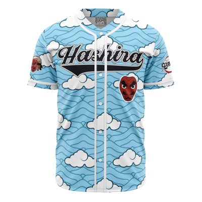 Anime-Inspired Blue Cloud Baseball Jersey – Unique Design & Comfortable Fit