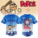 Astros X Popeye Blue Baseball Jersey – Limited Edition Collector'S Item