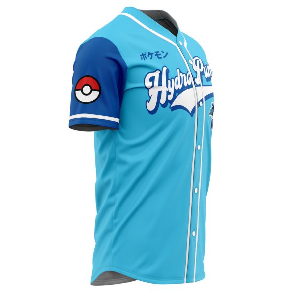 Customizable Hydro Pumps Baseball Jersey – Blue Pokémon-Inspired Shirt With Unique Design