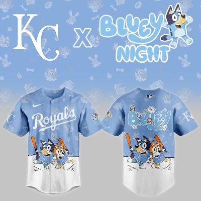Limited Edition Kc Royals X Bluey Night Baseball Jersey – Kids' Favorite!