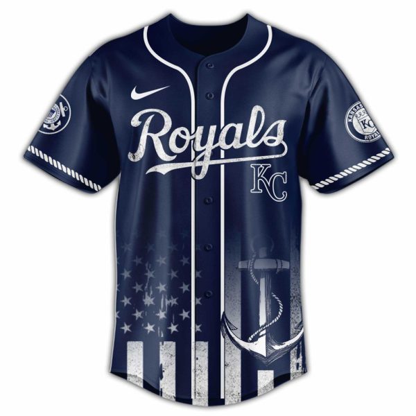 Us Coast Guard Royals Jersey - Navy Blue Baseball Shirt With Anchor Design