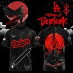 Anime Berserk X La Dodgers Graphic T-Shirt – Unique Fan Merchandise