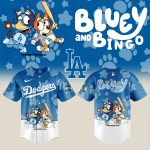 Bluey & Bingo Dodgers Baseball Jersey - Kids' Fun Sports Shirt
