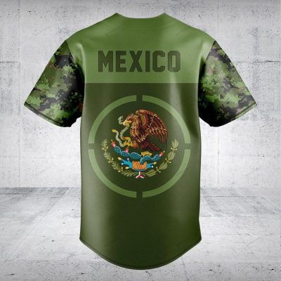 Mexican Pride Camouflage Jersey - Stylish Military Green T-Shirt With Eagle Emblem