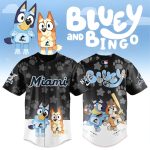 Bluey & Bingo Miami Baseball Jersey - Kids Cartoon Fan Apparel Gift