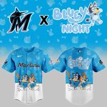 Limited Edition Marlins X Bluey Night Kids Jersey - Perfect For Young Fans!
