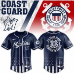 U.S. Coast Guard Marlins Jersey - Navy Blue, Patriotic Design, Perfect For Fans & Collectors