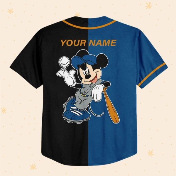Customizable Mickey Mouse Baseball Jersey For Kids, Youth & Adults - Add Name & Number!