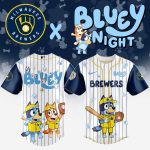 Exclusive Bluey X Brewers Baseball Jersey - Limited Edition Kids Sportswear!