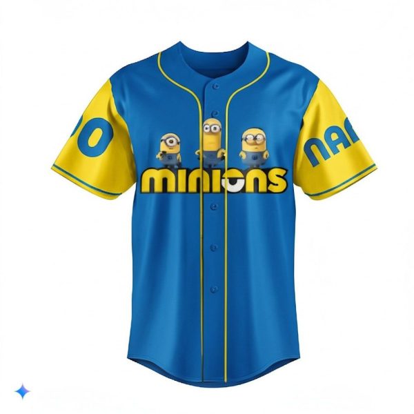 Minions Baseball Jersey – Fun Blue & Yellow Design For Fans & Kids – Perfect Gift!