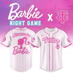 Limited Edition Barbie Night Game Jersey - Minnesota Twins Pink Stripes - Official Merchandise