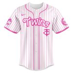 Limited Edition Barbie Night Game Jersey - Minnesota Twins Pink Stripes - Official Merchandise