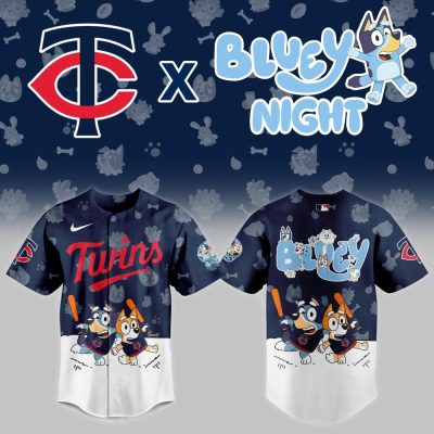 Exclusive Twins X Bluey Night Jersey – Limited Edition Mlb Fan Apparel