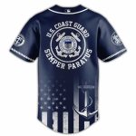 U.S. Coast Guard Twins Jersey - Semper Paratus Navy Blue Baseball Shirt