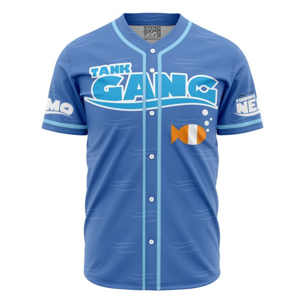 Finding Nemo Tank Gang Baseball Jersey - Fun & Stylish Blue Shirt For Fans
