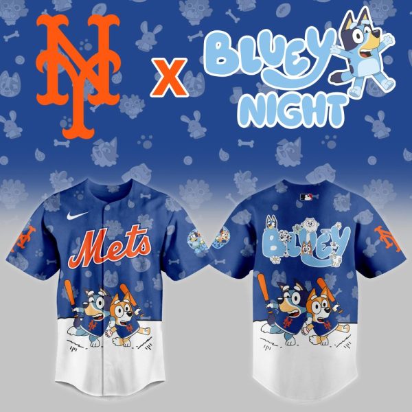 Limited Edition Mets X Bluey Baseball Jersey - Perfect For Fans & Kids!