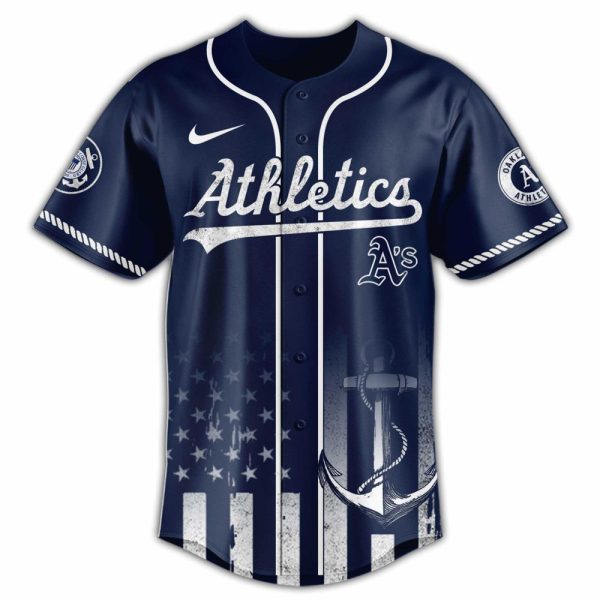 U.S. Coast Guard Athletics Jersey - Stylish Navy Blue Design, Perfect For Fans & Collectors