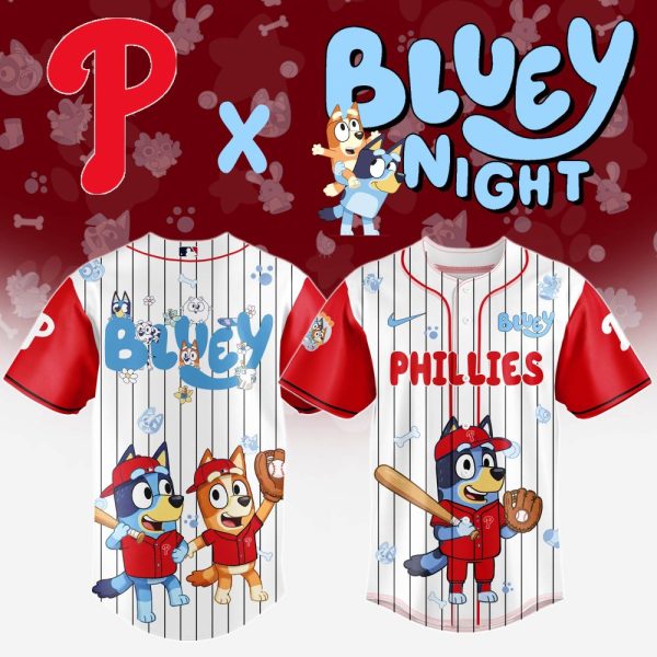 Limited Edition Phillies X Bluey Night Baseball Jersey – Kids' Favorite Team Apparel