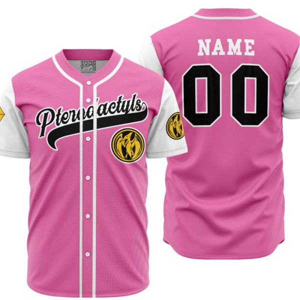 Custom Pink Pterodactyls Baseball Jersey – Personalized Name & Number, Stylish Team Gear