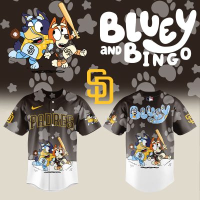 Bluey & Bingo Padres Baseball Jersey - Fun Sports Apparel For Kids & Fans