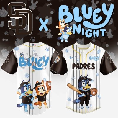 Exclusive Bluey X Padres Baseball Jersey - Limited Edition Kids Sportswear
