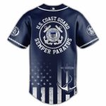 U.S. Coast Guard Padres Jersey - Navy Blue, Patriotic Design For Fans