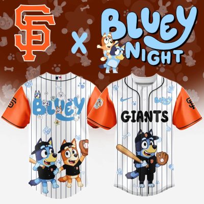 Limited Edition Bluey X Giants Kids' Baseball Jersey - Fun & Playful Design