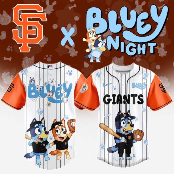Limited Edition Bluey X Giants Kids' Baseball Jersey - Fun & Playful Design