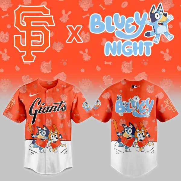 Exclusive Giants X Bluey Night Jersey - Limited Edition Kids' Baseball Shirt