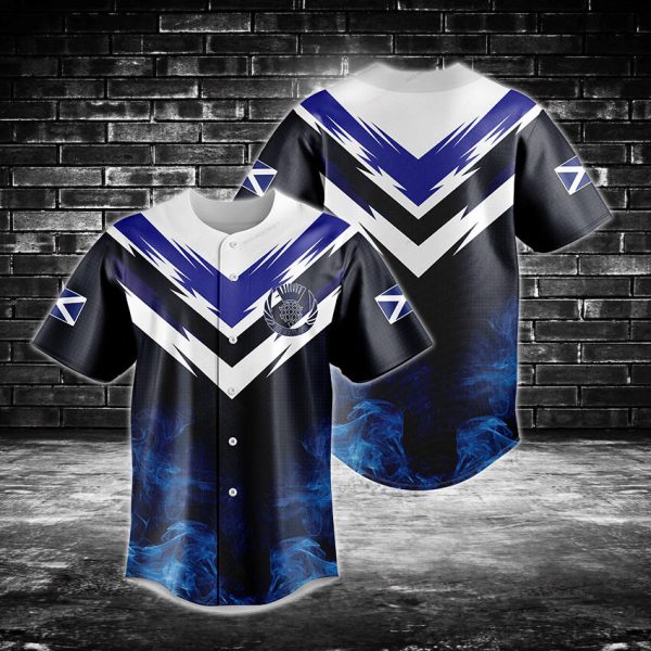 Stylish Blue & Black Graphic Baseball Jersey - Bold Design, Perfect Fit For Sports & Casual Wear