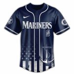 Mariners Coast Guard Baseball Jersey - Navy Blue, Patriotic Design, Unisex