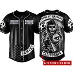 Sons Of Anarchy Customizable Baseball Jersey - Samcro Style Shirt For Fans
