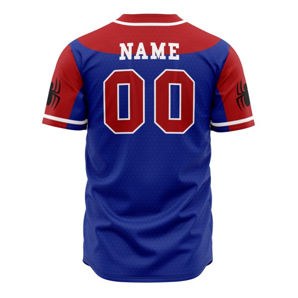 Custom Spider-Man Baseball Jersey – Personalized Name & Number – Red/Blue Fan Gear