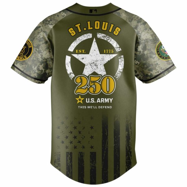 Limited Edition St. Louis Cardinals U.S. Army 250Th Anniversary Jersey