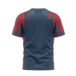 Stylish Blue & Red Baseball Jersey With Gold Emblem – Perfect For Fans & Casual Wear