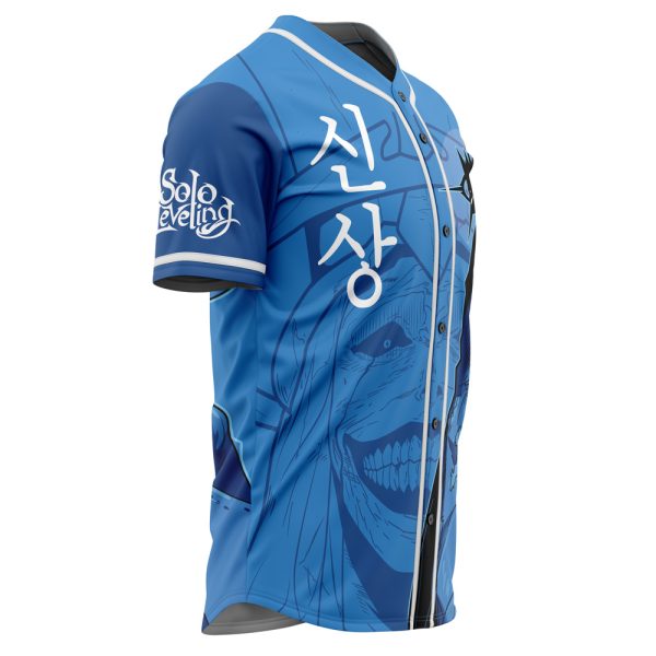 Anime-Inspired Blue Baseball Jersey , Stylish Graphic Design , Limited Edition Apparel