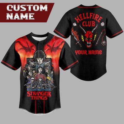 Custom Stranger Things Hellfire Club T-Shirt – Personalized Name, Unique Design!