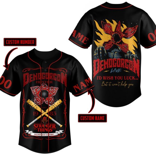 Custom Stranger Things Demogorgon Baseball Jersey – Personalize Name & Number
