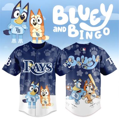 Bluey & Bingo Tampa Bay Rays Jersey – Fun Kids' Baseball Shirt For Fans!