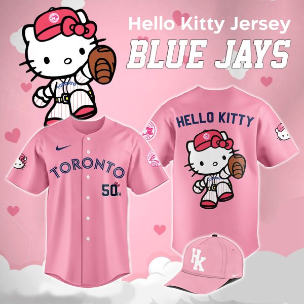 Limited Edition Hello Kitty Toronto Blue Jays Pink Jersey