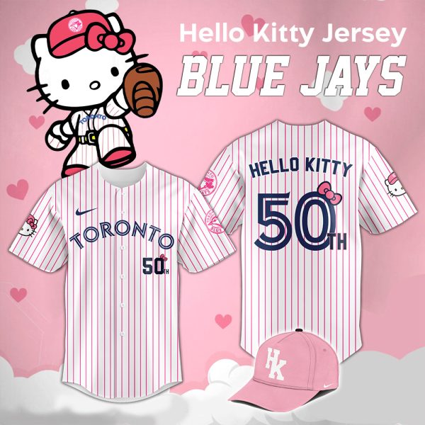 Limited Edition Hello Kitty Toronto Blue Jays 50Th Jersey - Cute & Sporty Fan Gear!