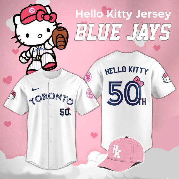 Limited Edition Hello Kitty 50Th Toronto Blue Jays Jersey - Perfect Gift For Fans