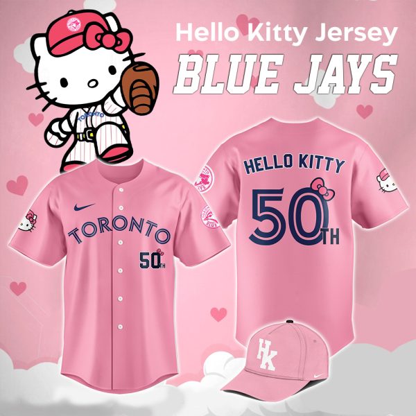 Limited Edition Hello Kitty Blue Jays 50Th Anniversary Jersey - Perfect Gift!